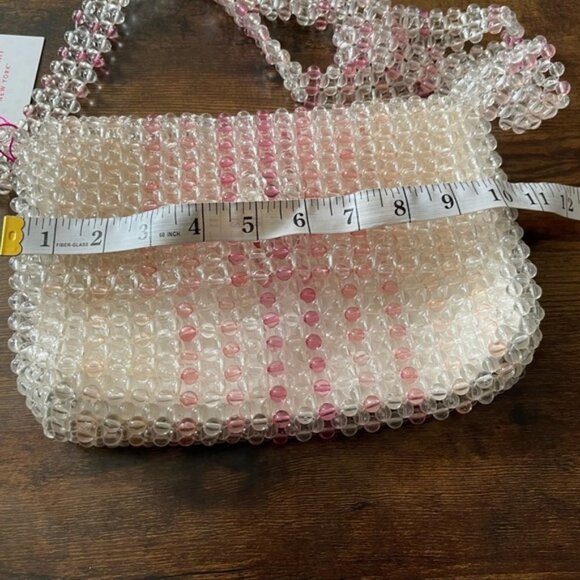 Isaac Mizrahi stunningly beaded Crossbody bag, beautifully detailed NWT Pink - Picture 8 of 12